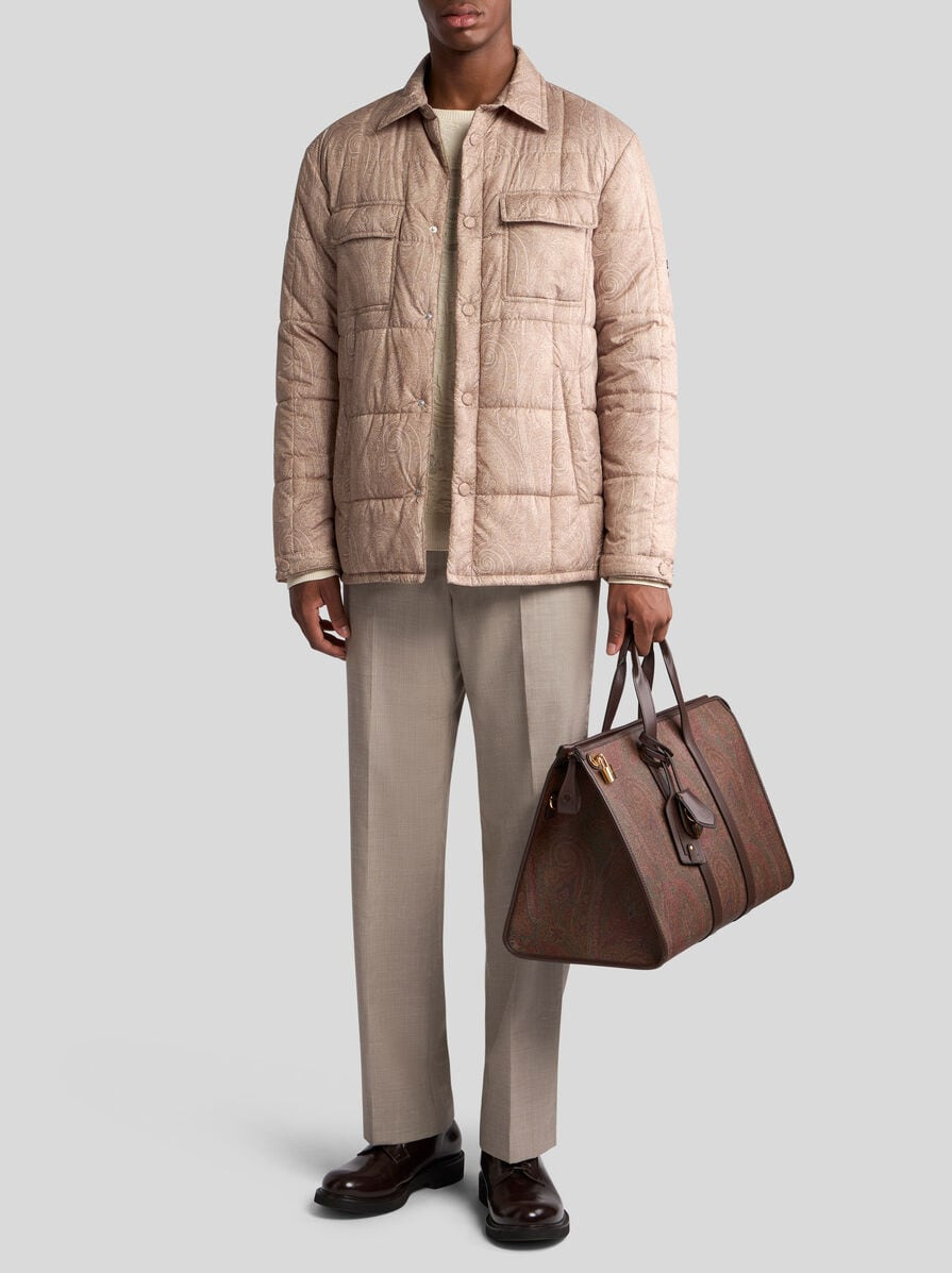 QUILTED OVERSHIRT IN GROSGRAIN - 3