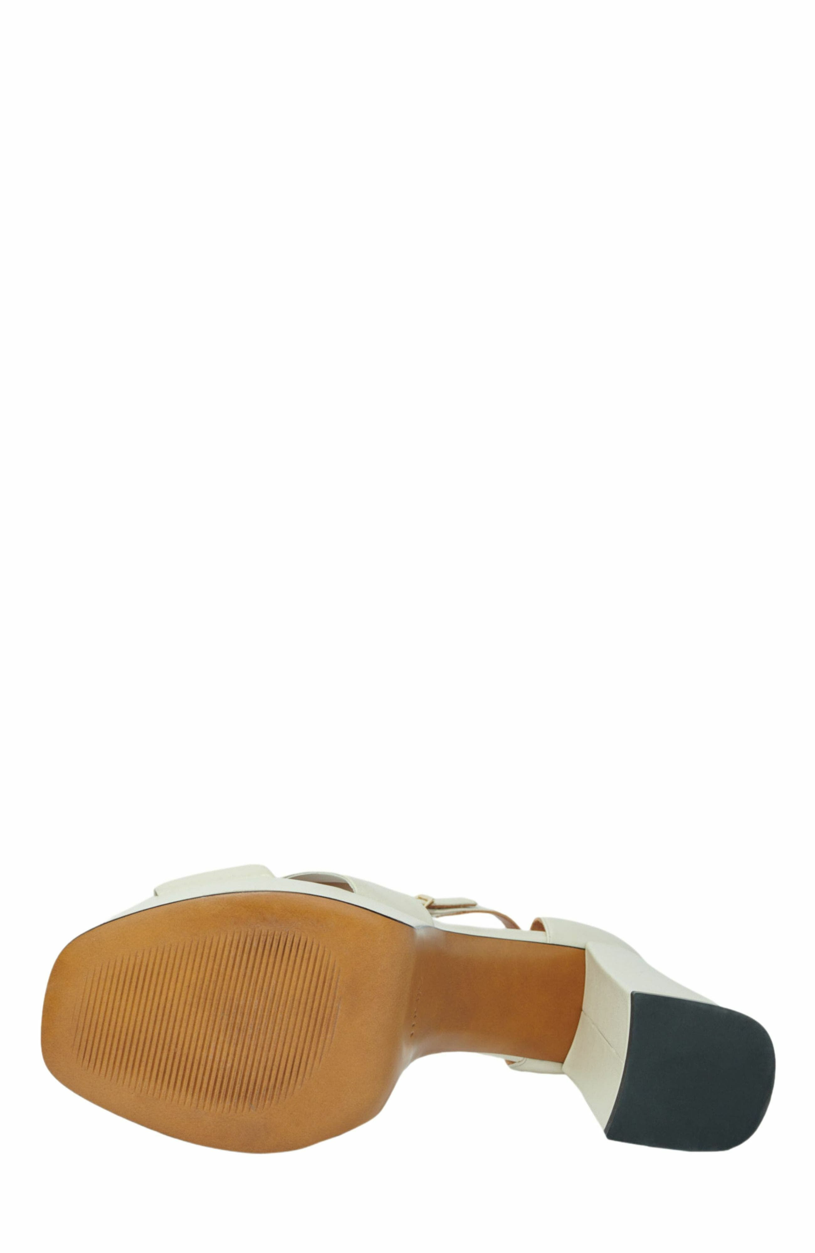 maje Leather platform sandals in Ecru at Nordstrom - 6