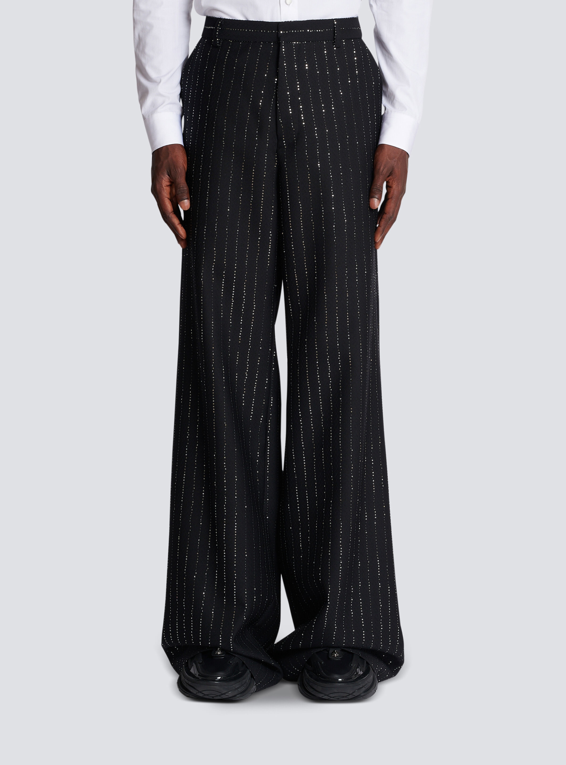 Trousers with sequin stripes - 5