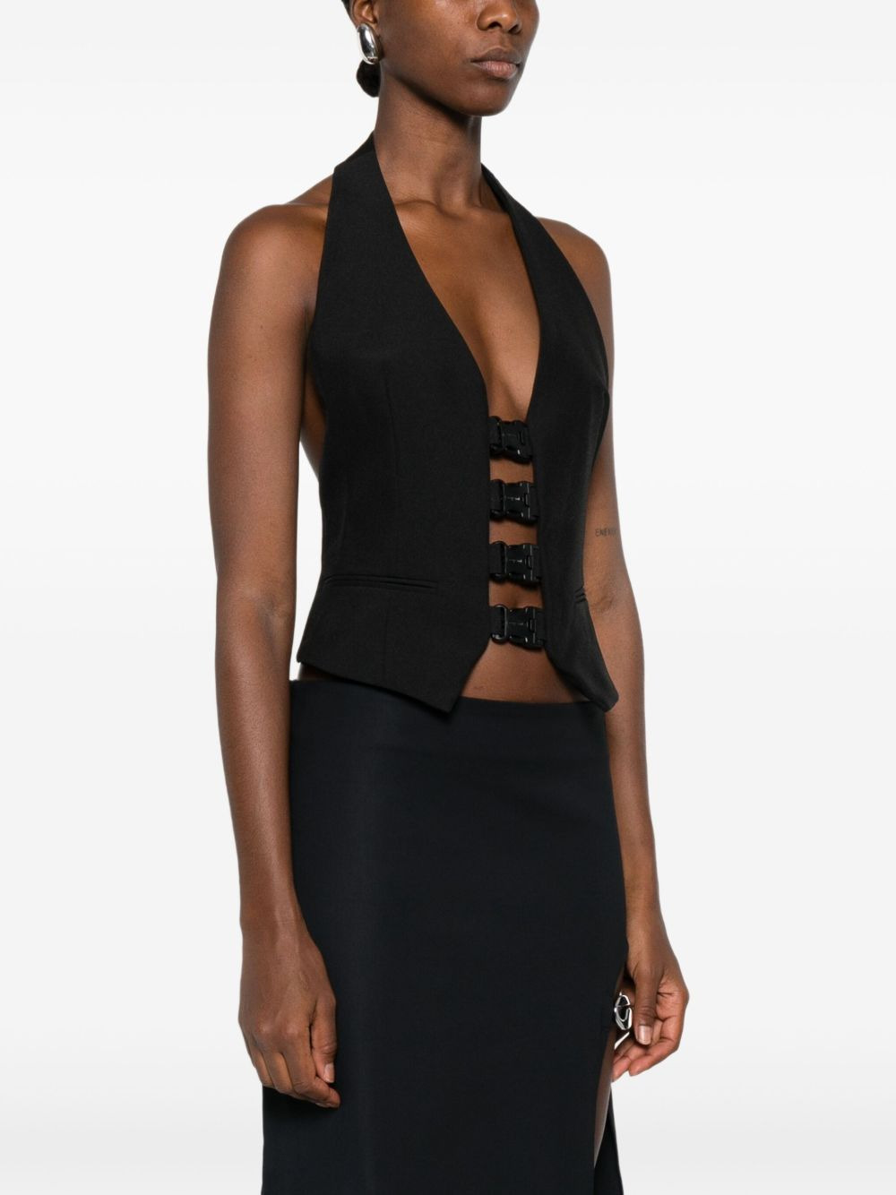 buckle-fastening waistcoat - 4