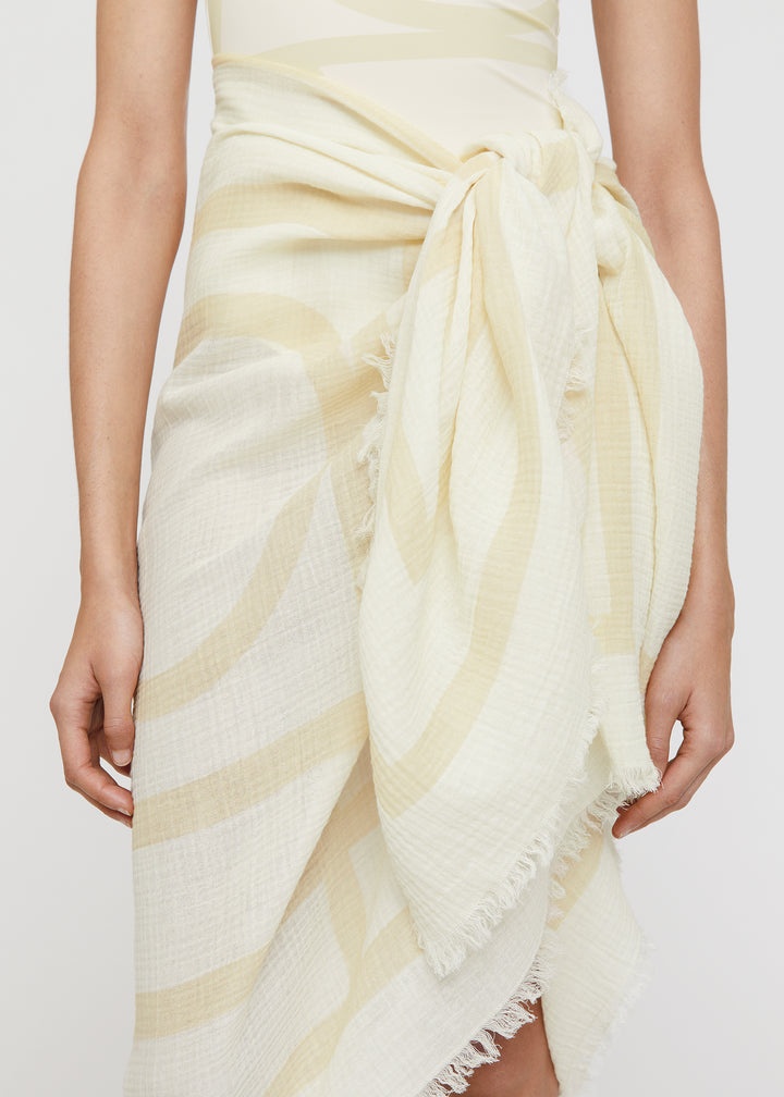 Monogram beach sarong sand - 5