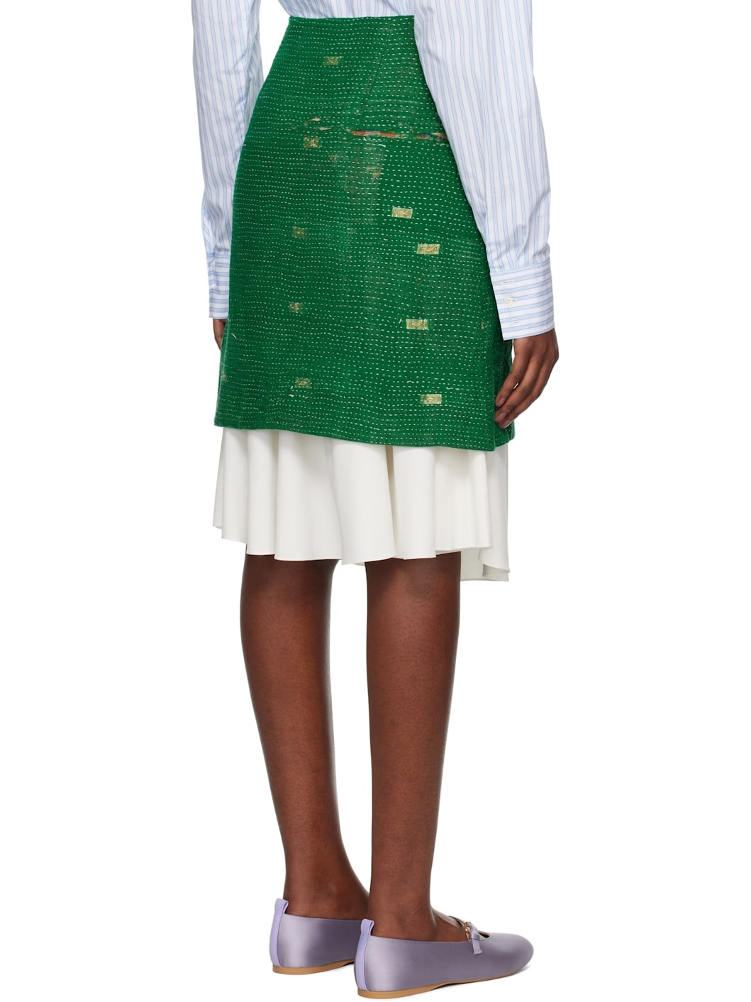 Green Triumph Midi Skirt - 3