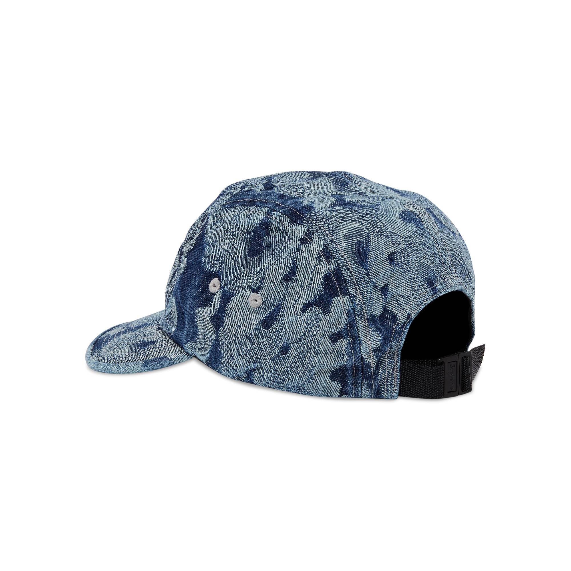 Supreme Flames Jacquard Denim Camp Cap 'Washed Indigo' - 3