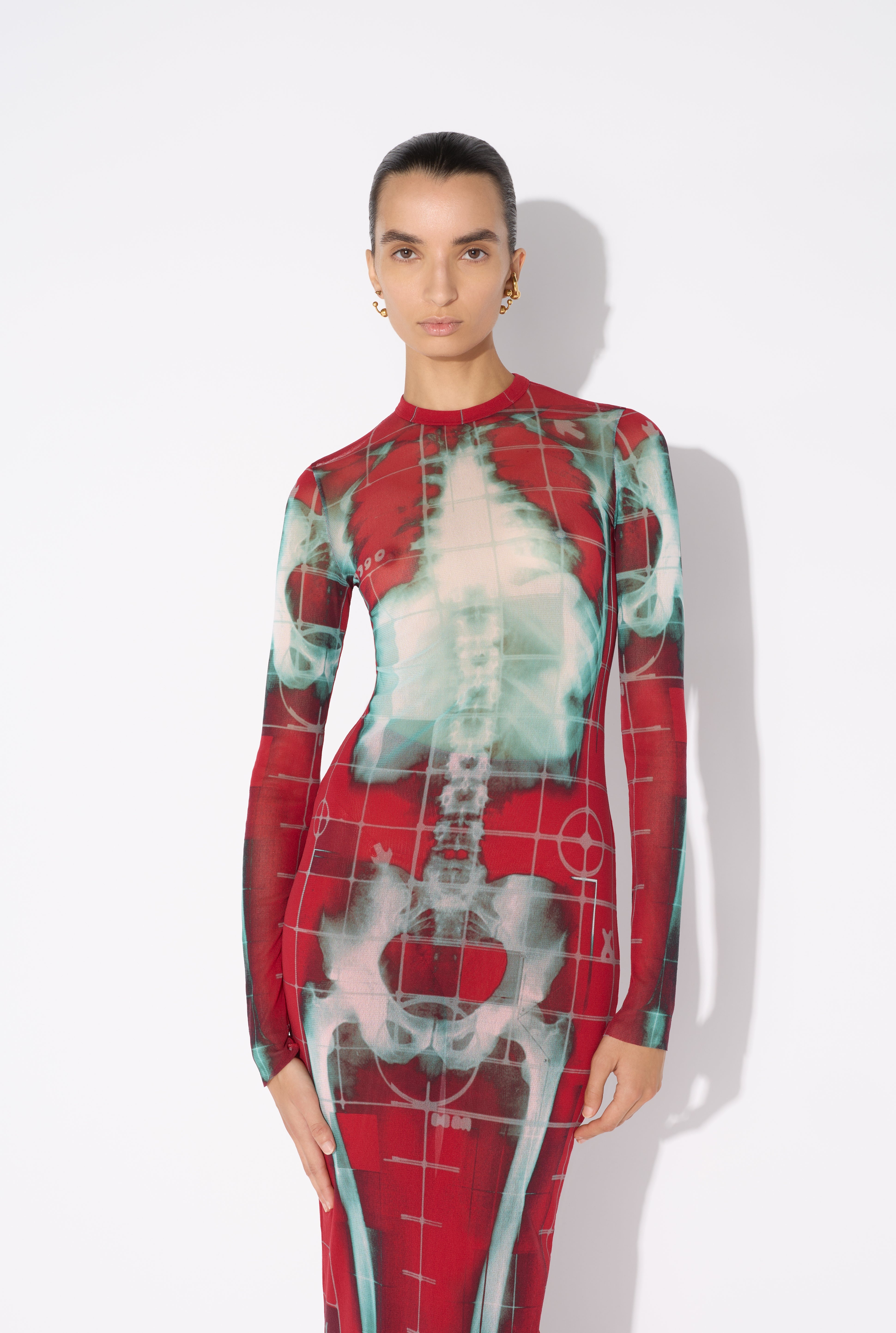 THE LONG RED SQUELETOR DRESS - 3