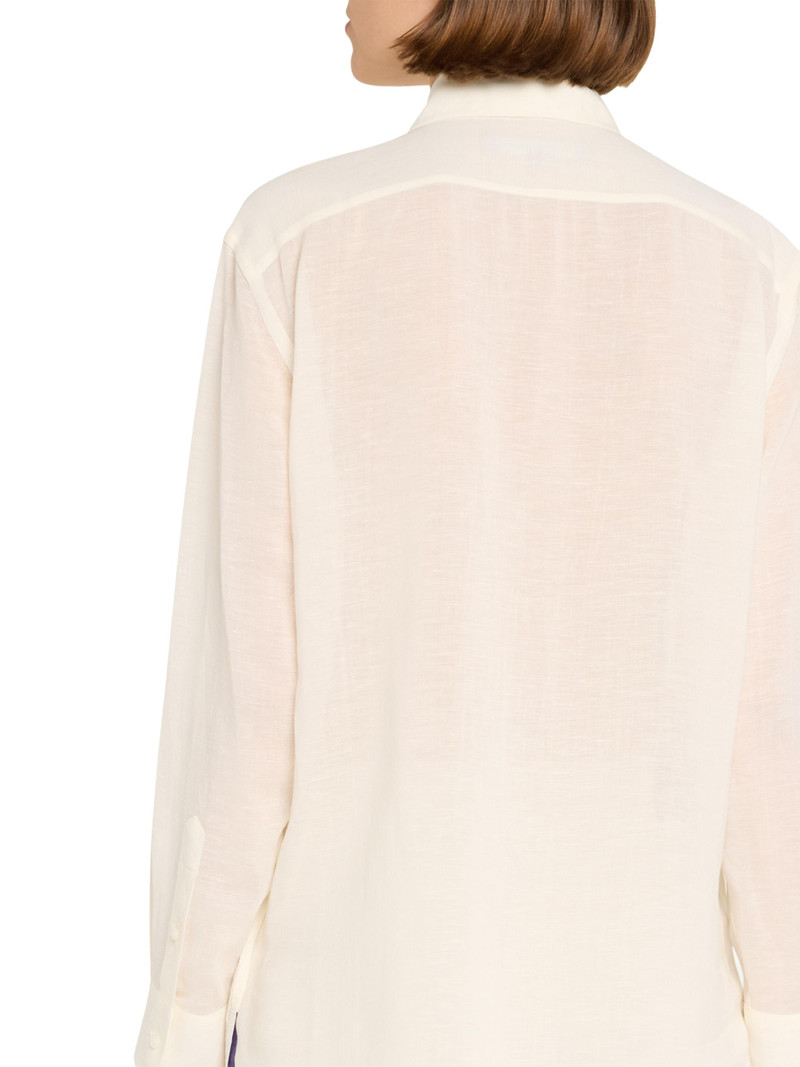 Women's Capri Silk Button-Front Shirt - Lux Cream 4
