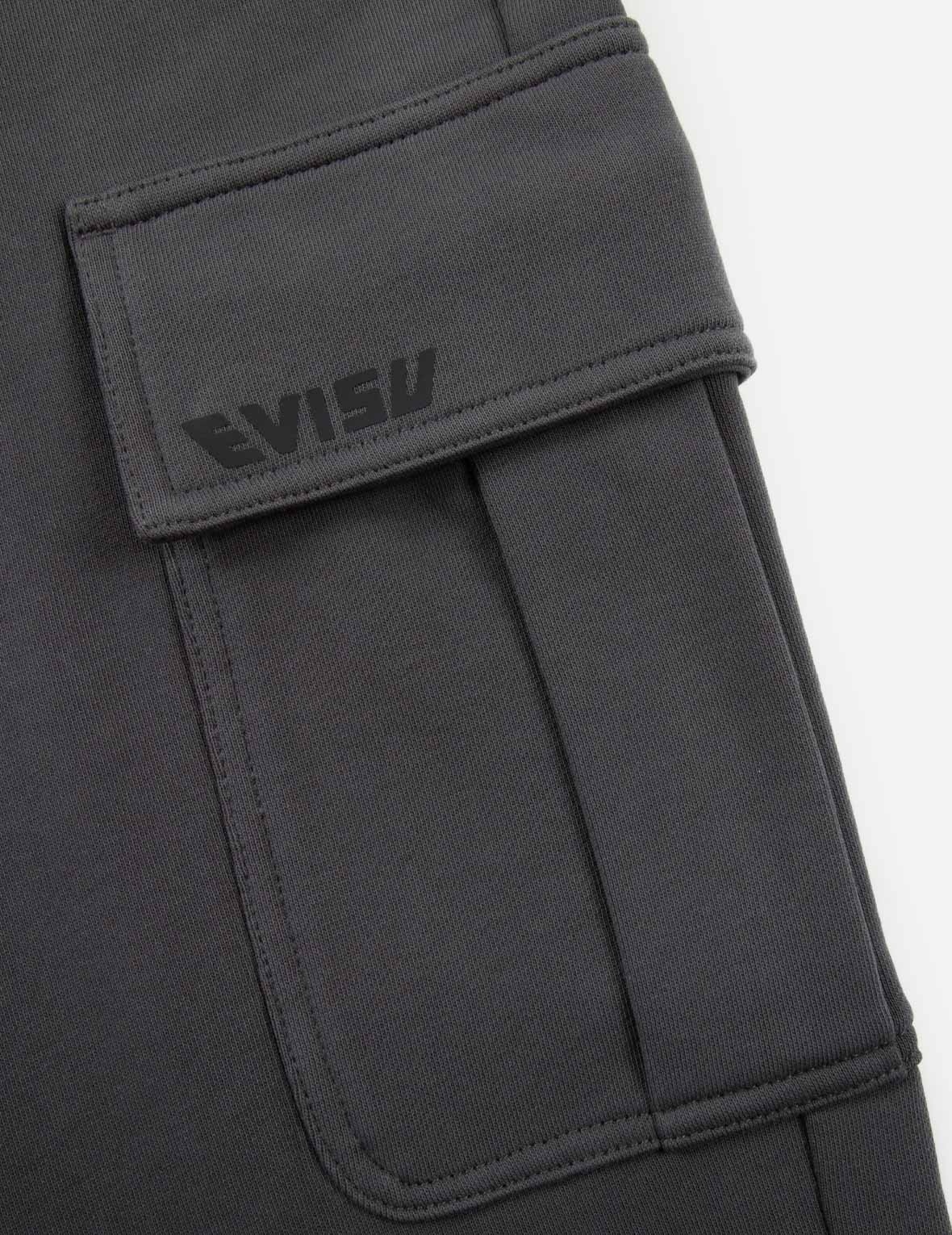 LOGO PRINT STRAIGHT FIT CARGO SWEATPANTS - 8