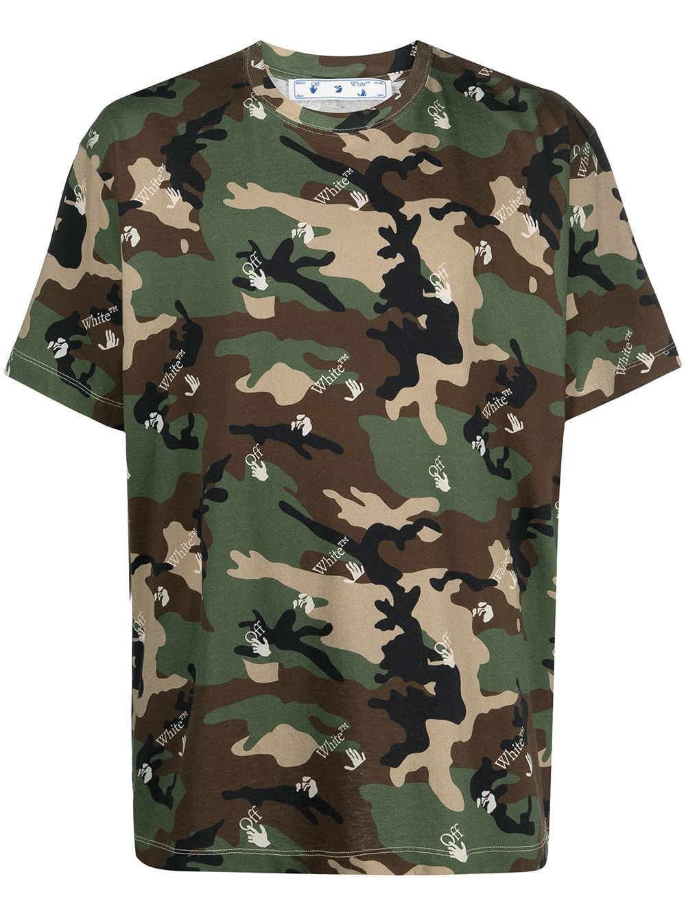 camouflage-print crew-neck T-shirt - 1