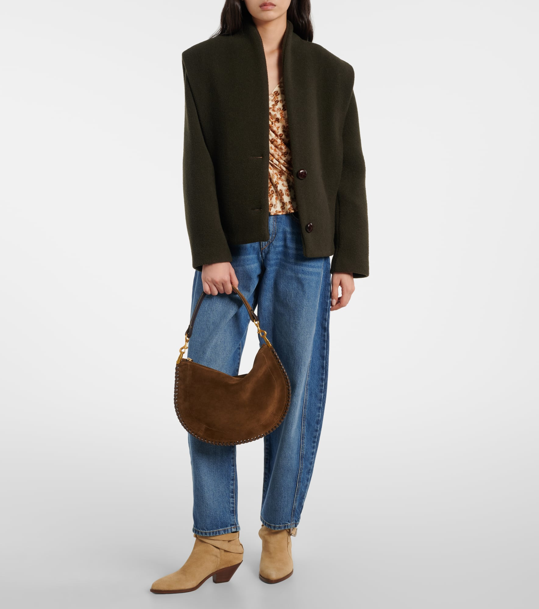Oskan Soft Small suede shoulder bag - 5