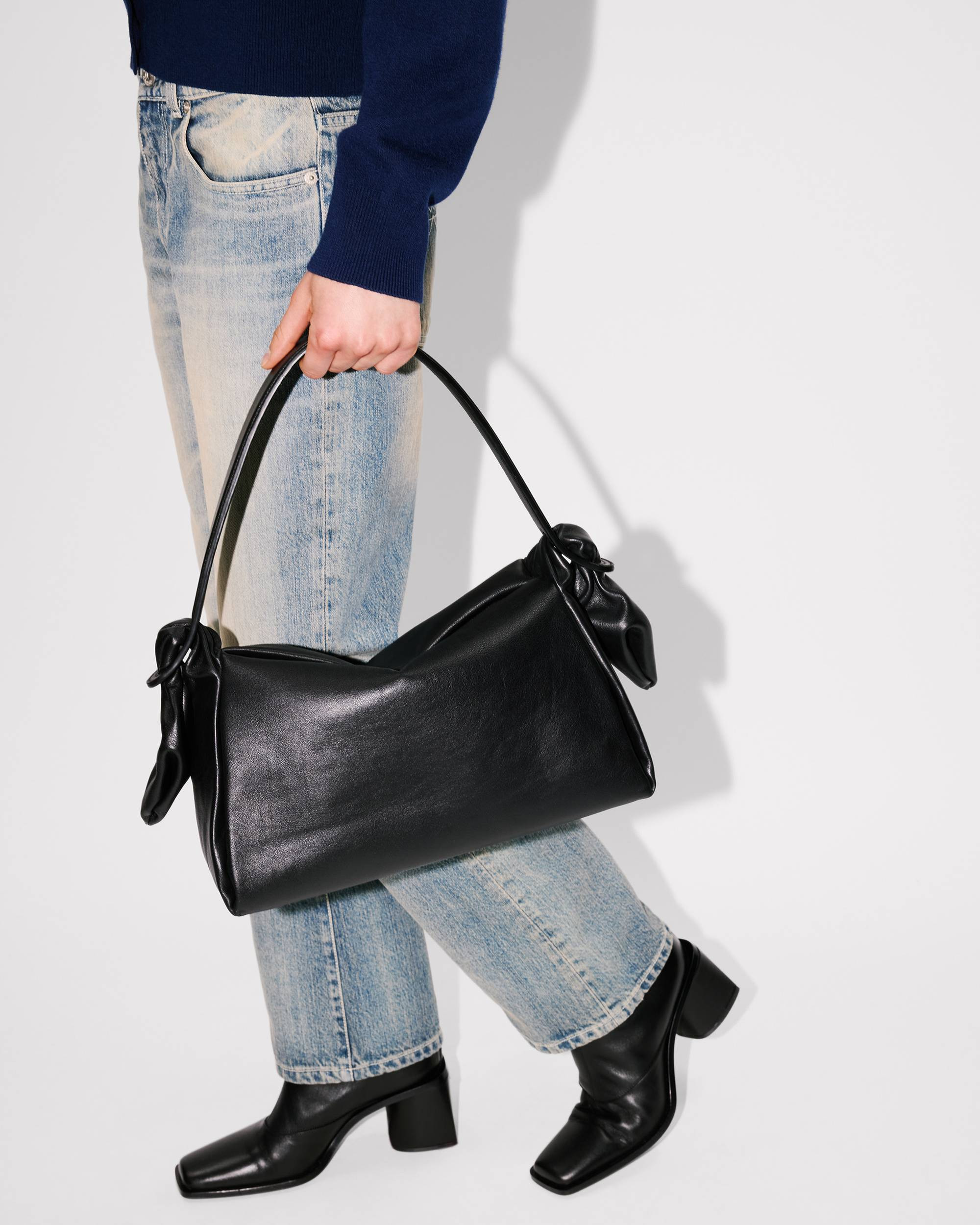 'KENZO Furoshiki' large shoulder bag in leather - 7