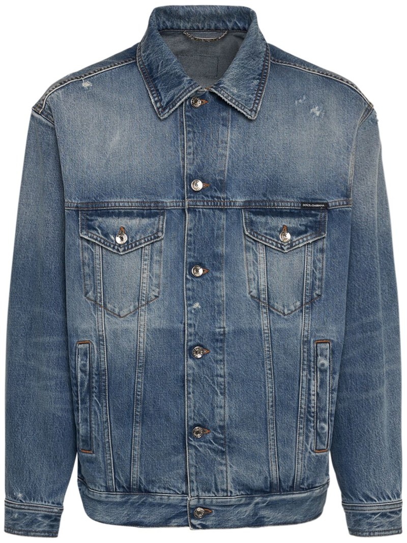 Cotton denim jacket - 1