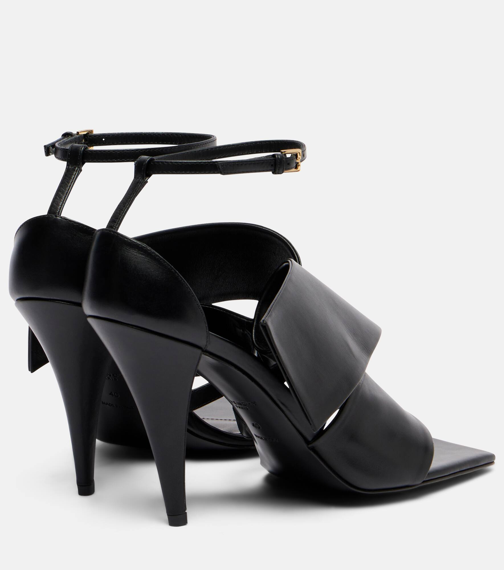 Sliced Square 95 leather sandals - 2