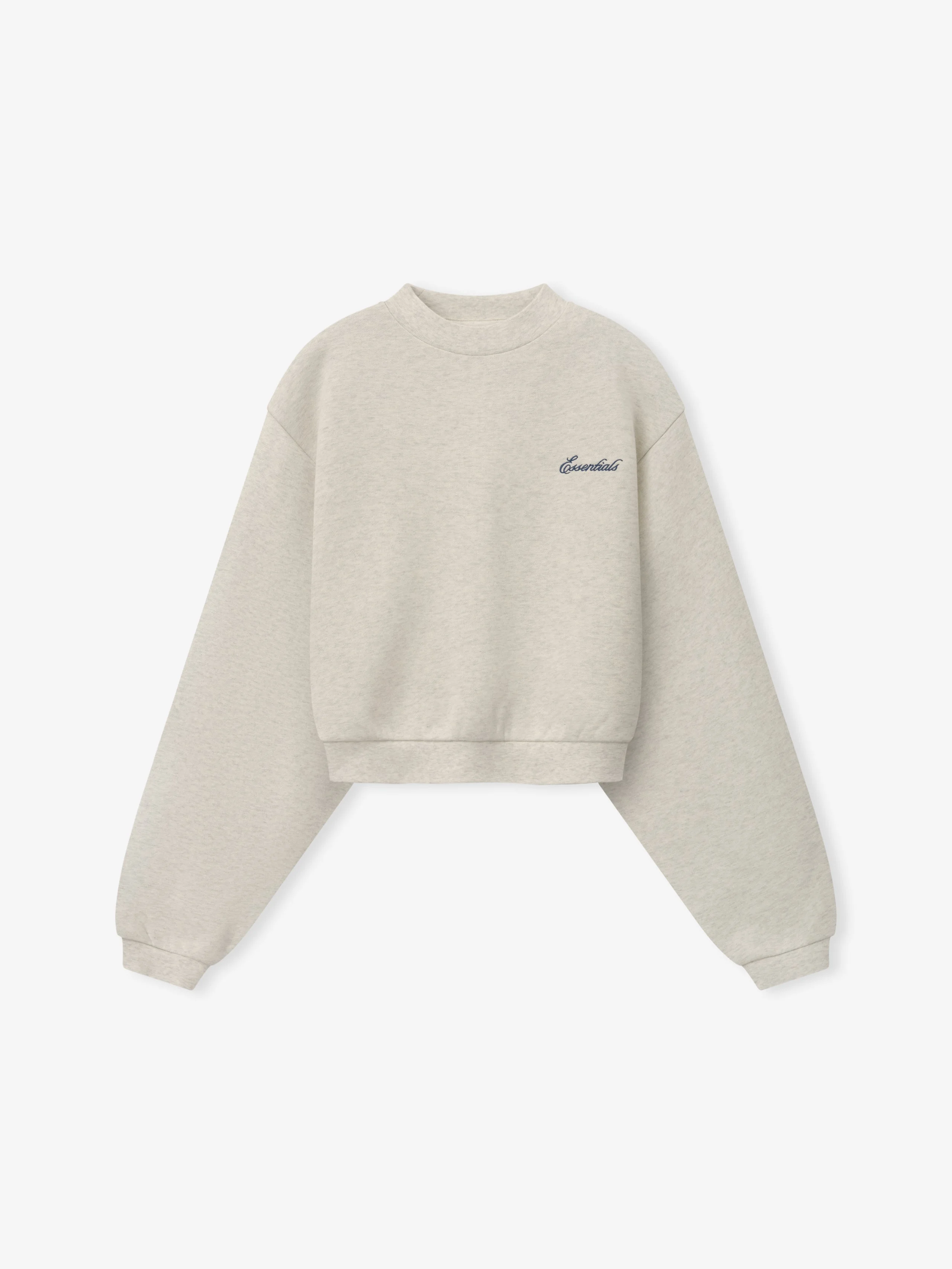 Womens Modern Cropped Crewneck Sweatshirt - 1