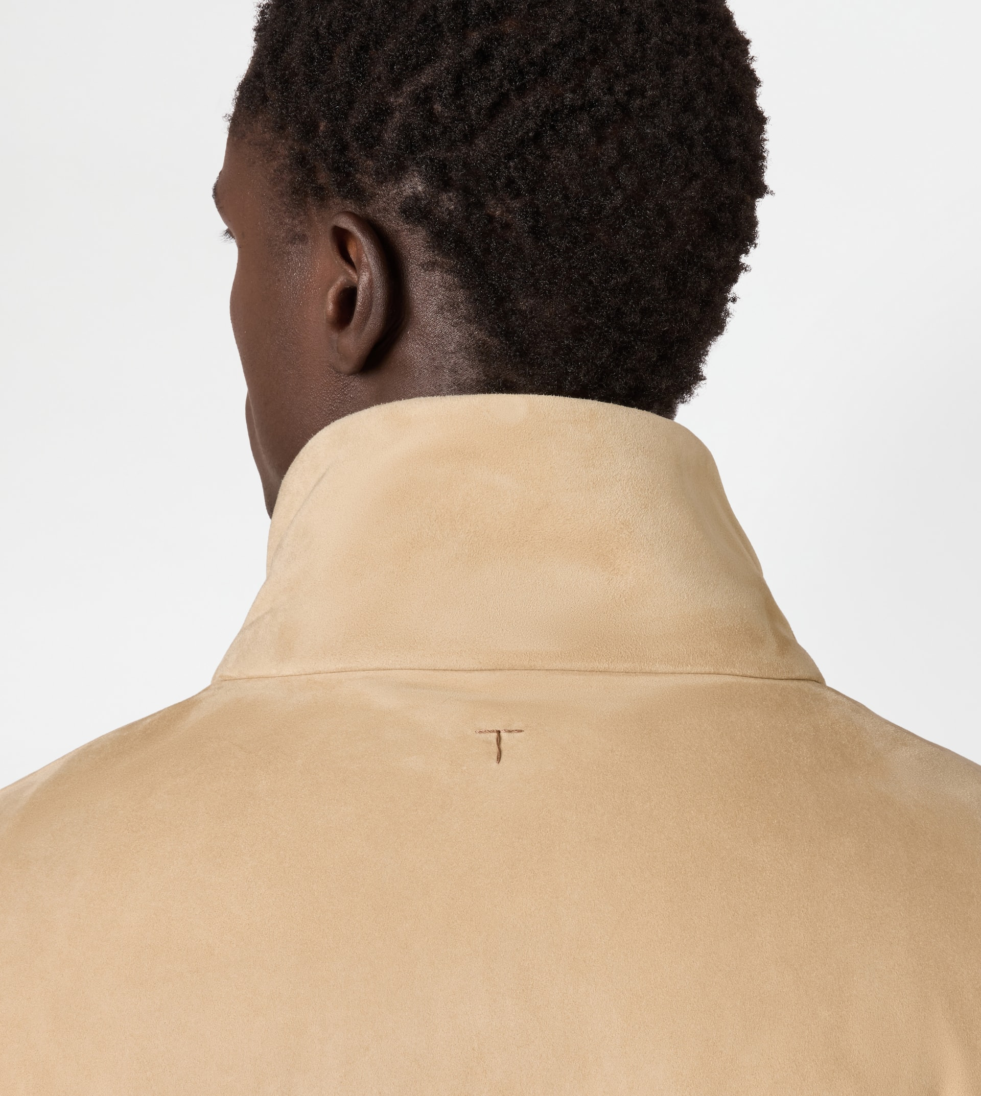 DOWN JACKET IN PASHMY SUEDE - BEIGE - 6