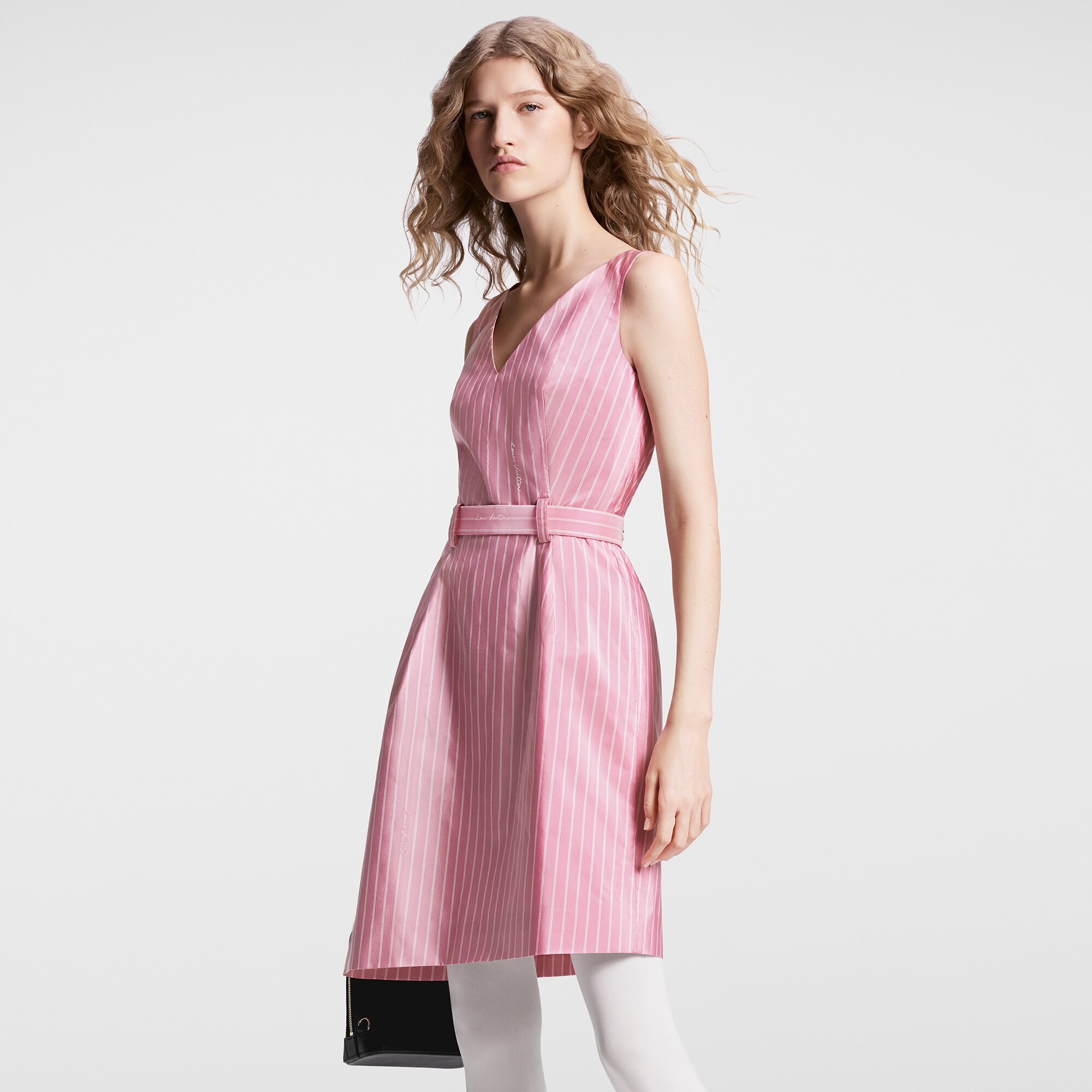 Double Stripe Belted Dress - 5