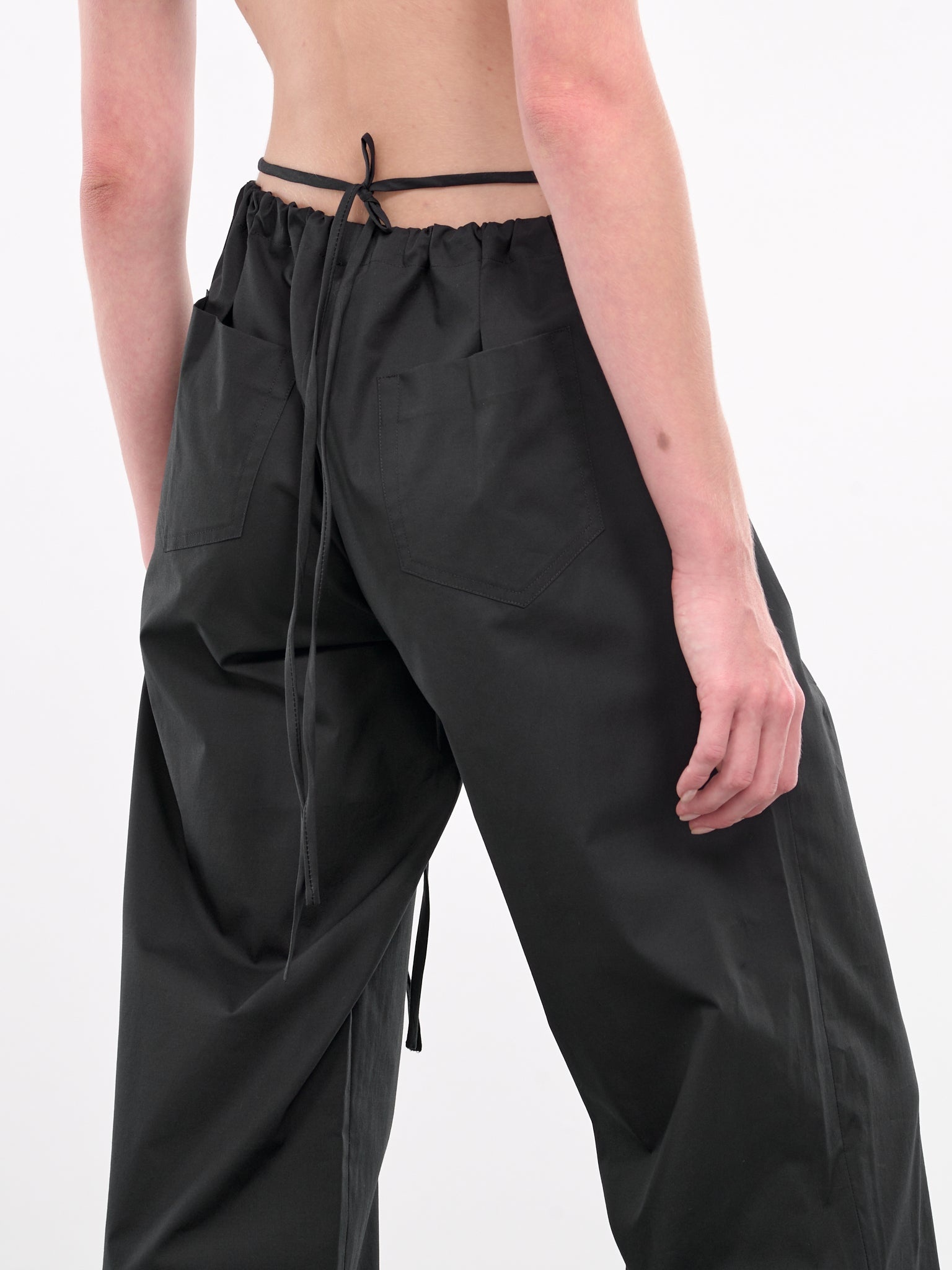 Drawstring Poplin Pants - 5
