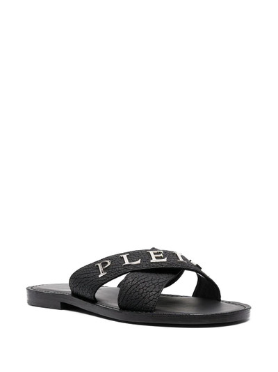 PHILIPP PLEIN logo-plaque sandals outlook