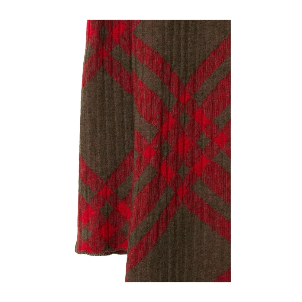 Burberry RED CHECK PRINT WOOL BLEND DRESS | miinto | REVERSIBLE