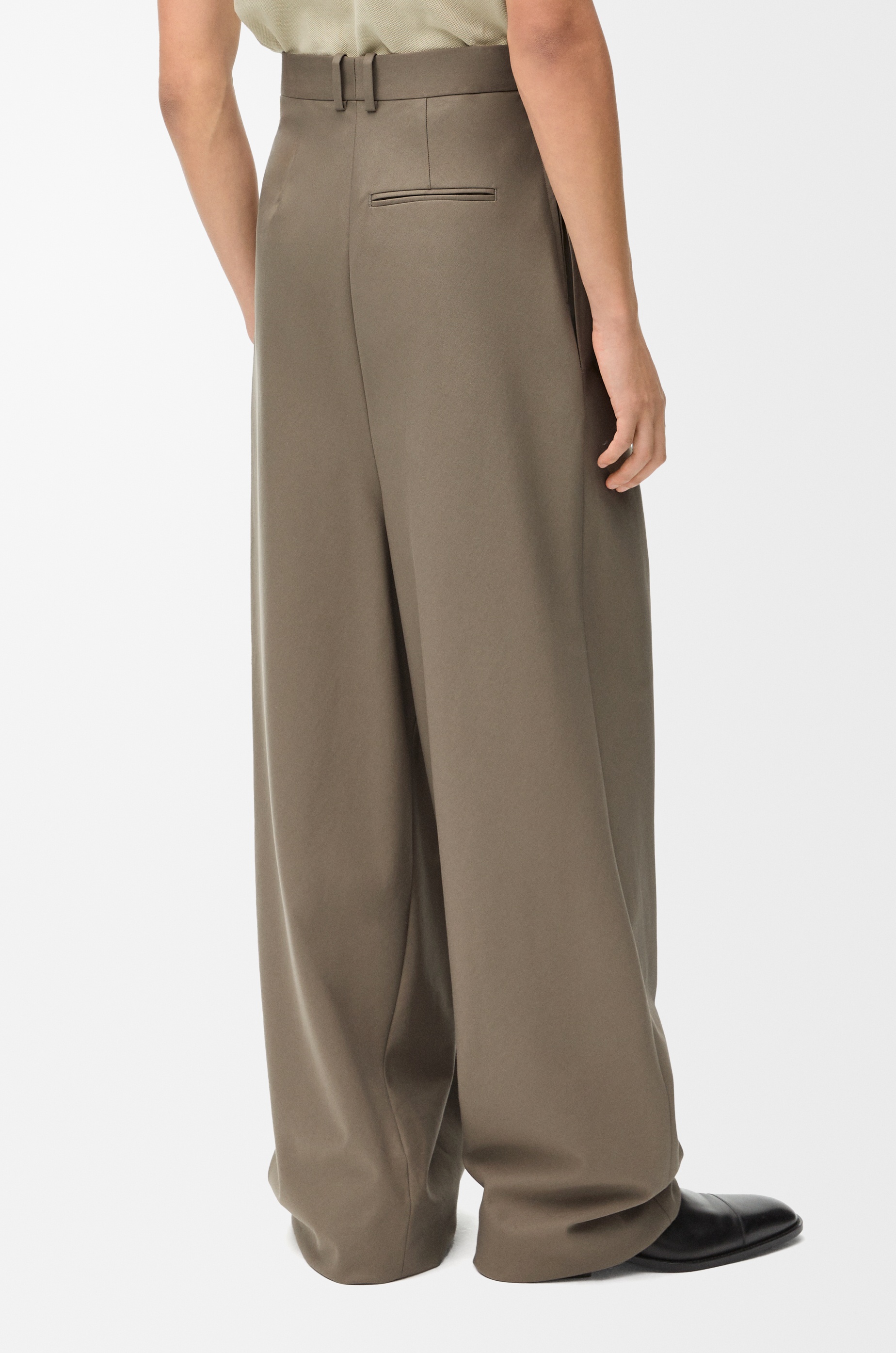 Draped trousers in cotton and silk - 4