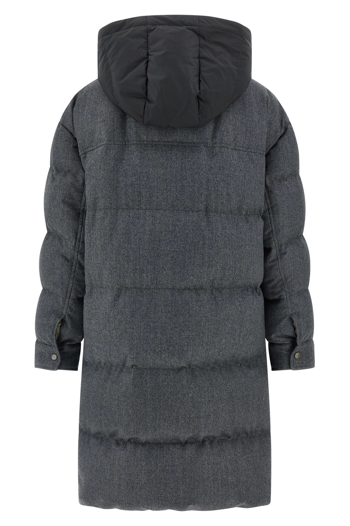 'Shiny Zipper Pull' long down jacket - 2