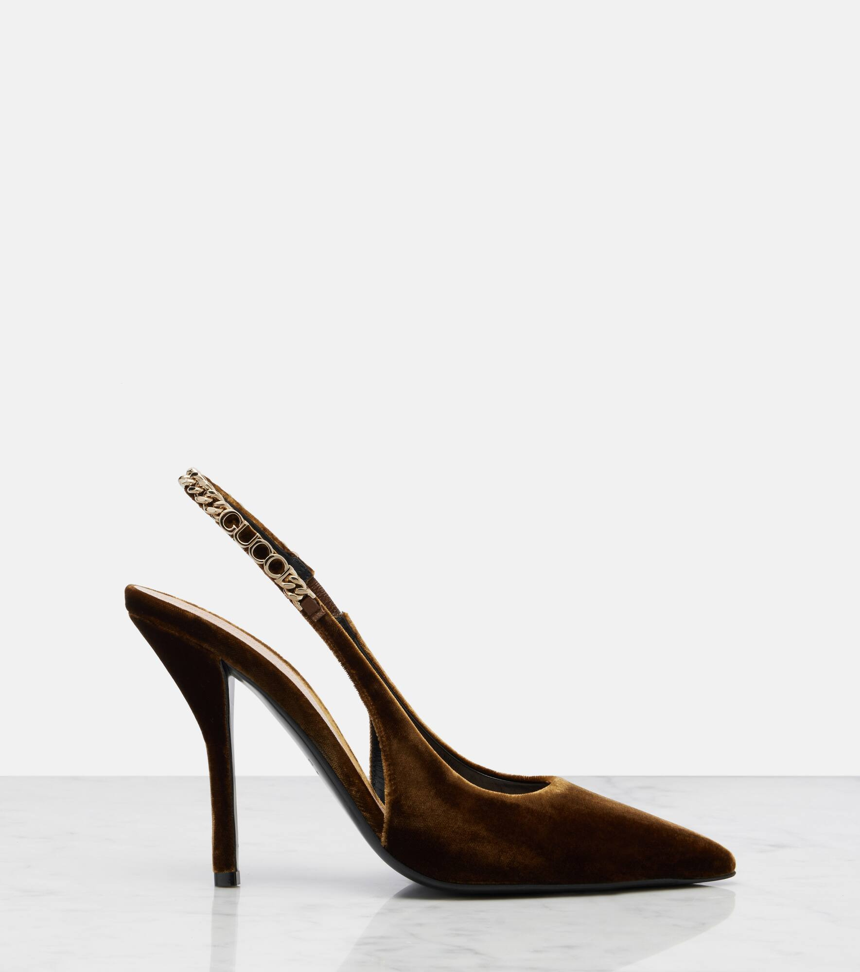 Signoria velvet slingback pumps - 4