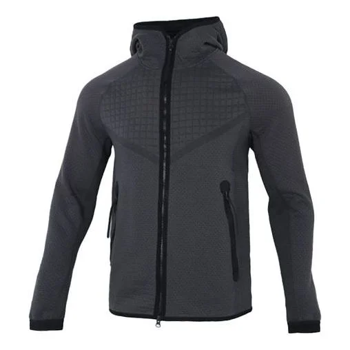Men's Nike Therma-Fit Tech Pack Training Sports Stay Warm Hooded Jacket Gray DD6635-060 - 1