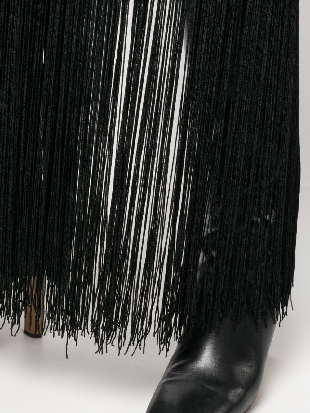 fine-knit fringed dress - 10