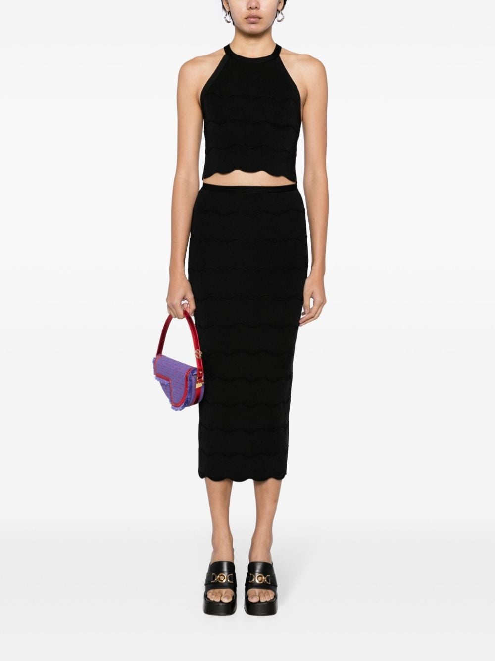wave halterneck top - 2