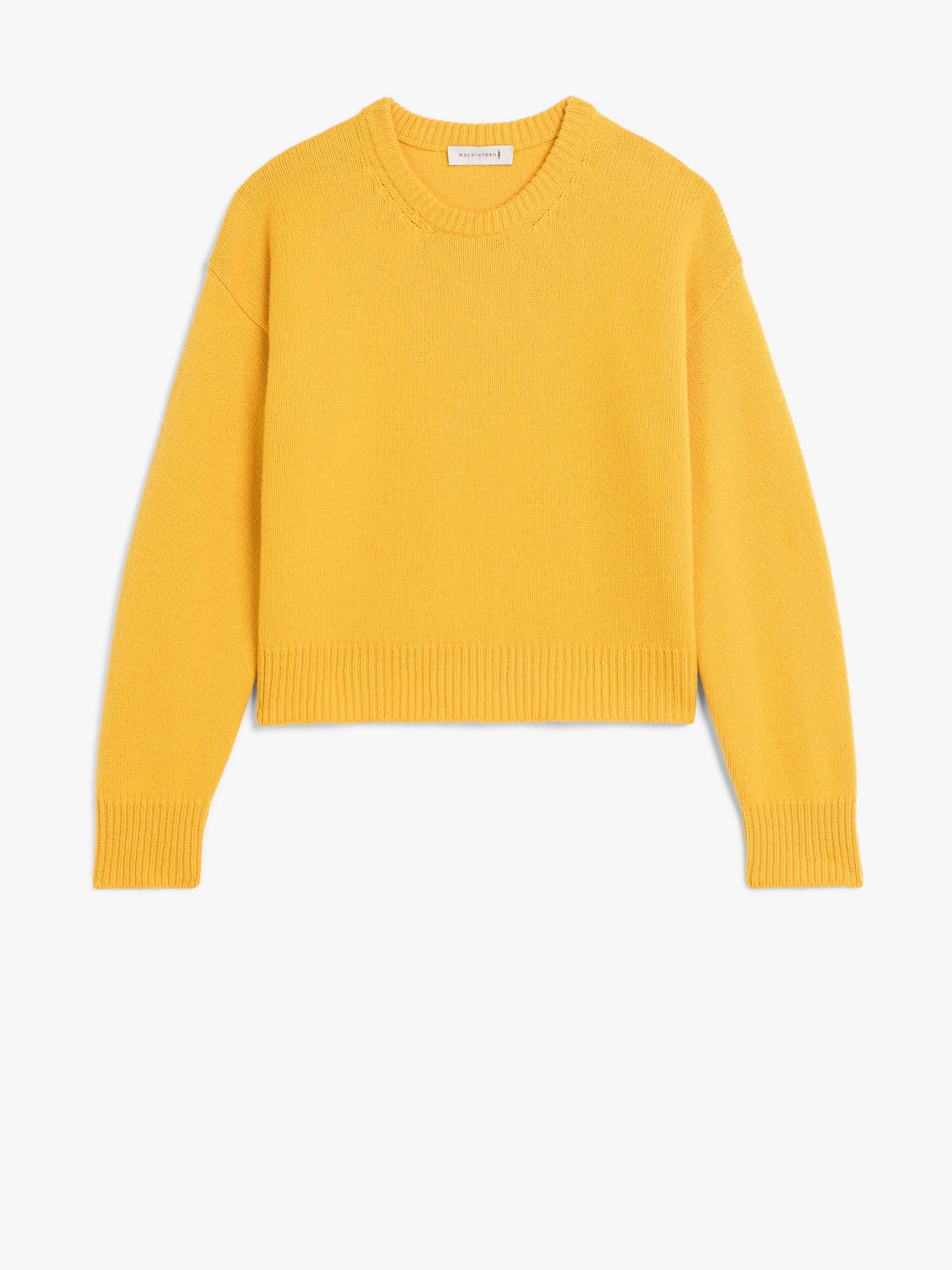 KAYLEIGH YELLOW WOOL CREWNECK SWEATER - 1