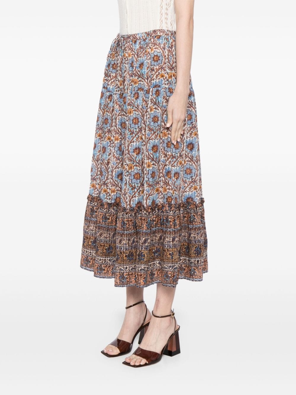 Paige Caspia-print drawstring skirt - 3