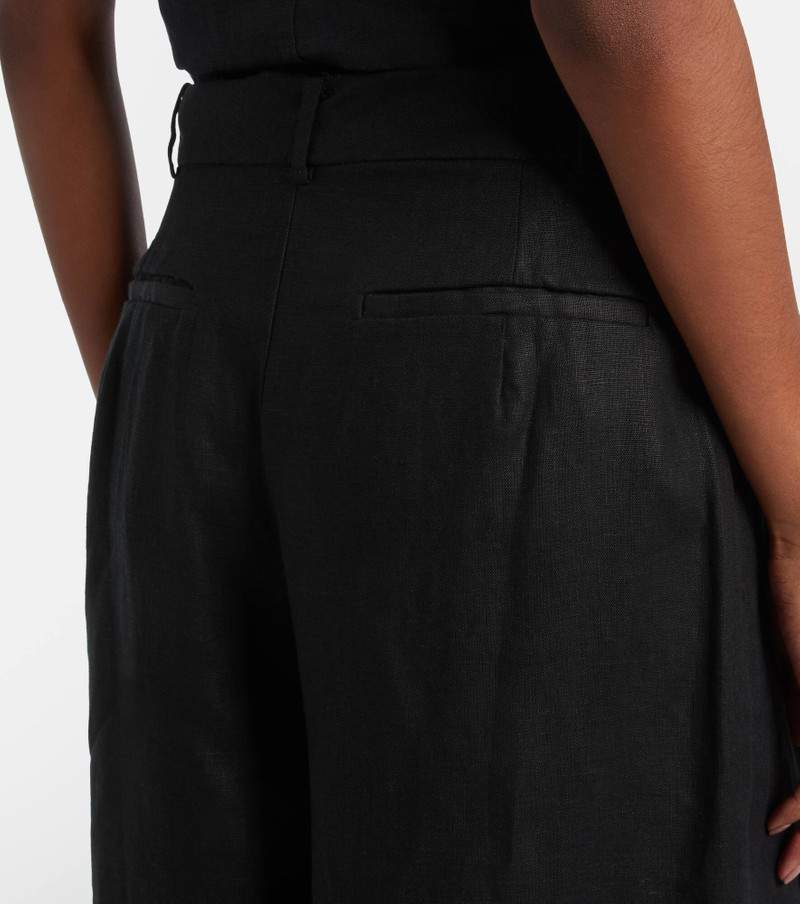 Sofia pleated linen wide-leg pants 6