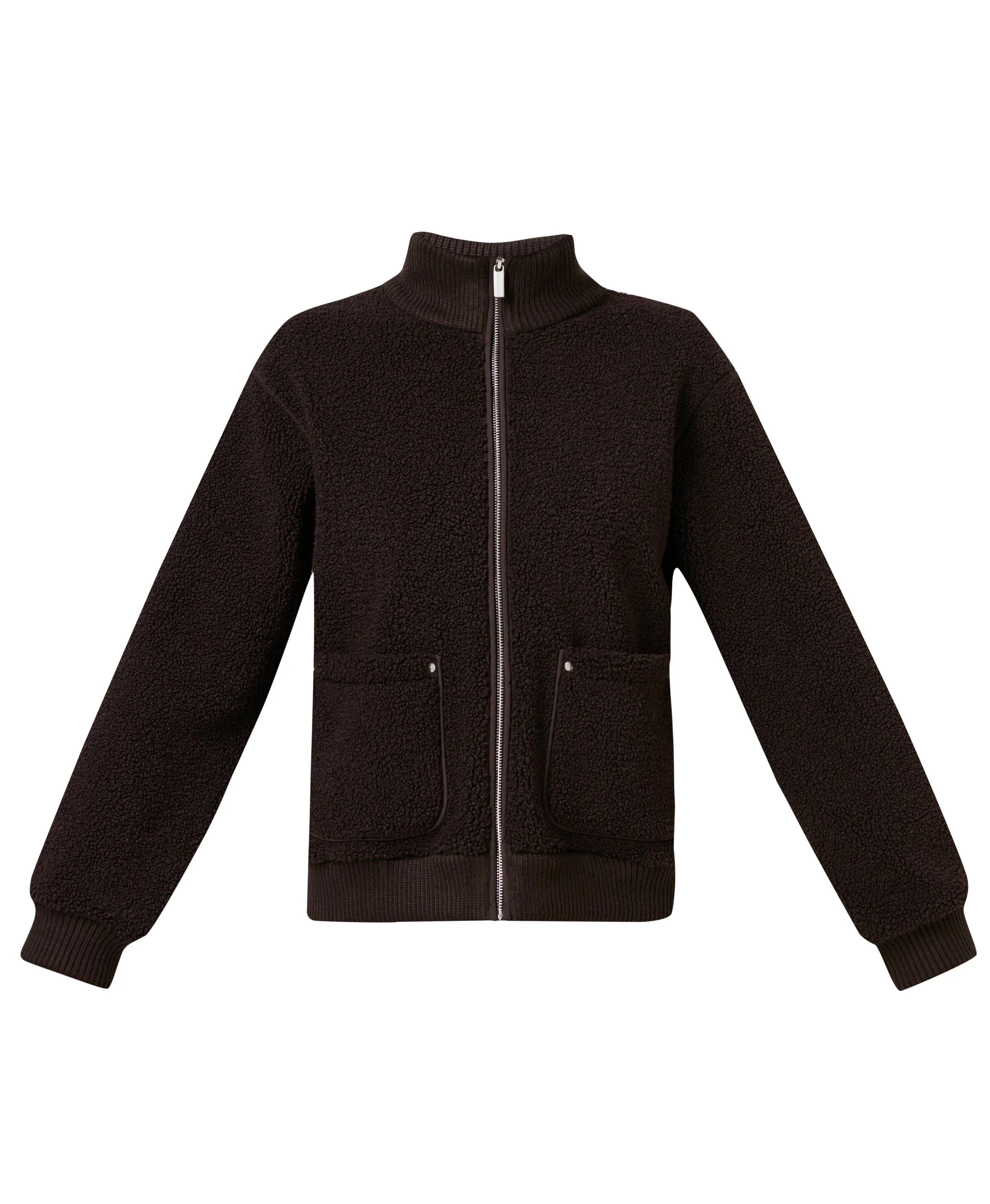 Plush Fleece Ribbed Zip-Up - 1