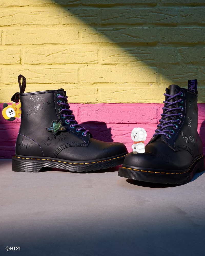 Dr. Martens 1460 x BT21 Leather Lace Up Boots outlook