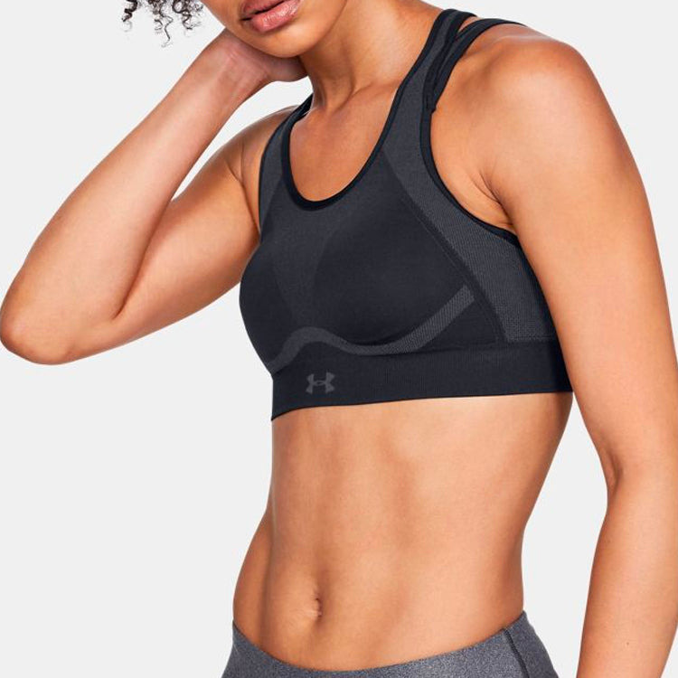 (WMNS) Under Armour Vanish Seamless Mid Bra 'Black' 1344326-001 - 3