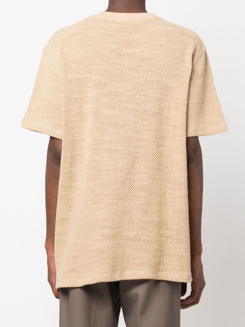 crew-neck knitted T-shirt - 4
