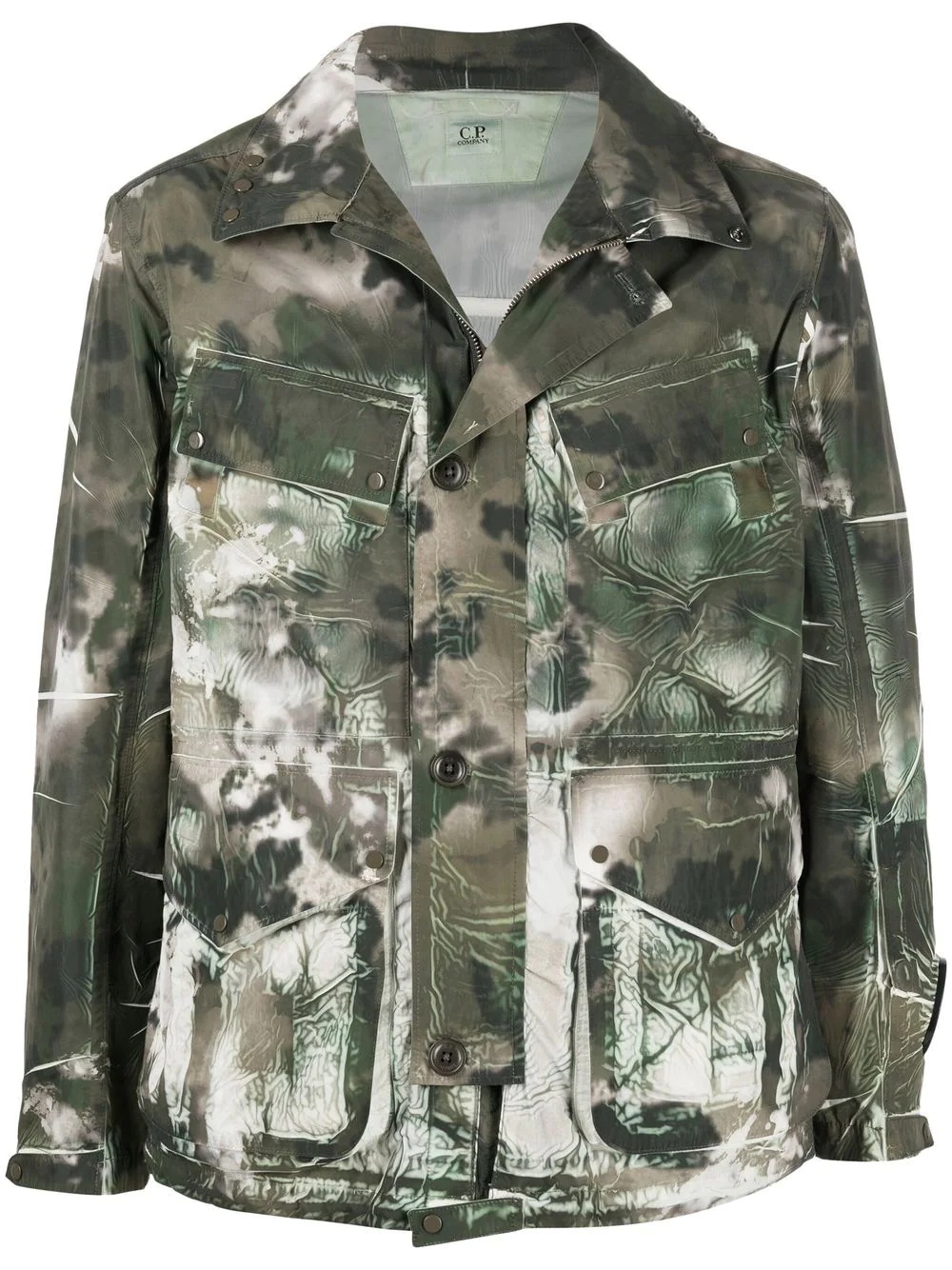 lightweight abstract-print jacket - 1