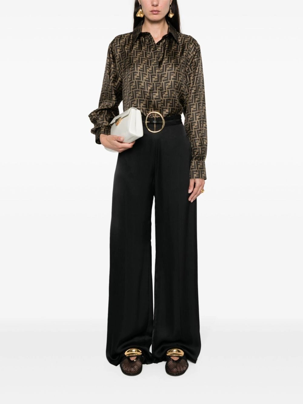 Fendi Women `Ff` Twill Shirt - 2