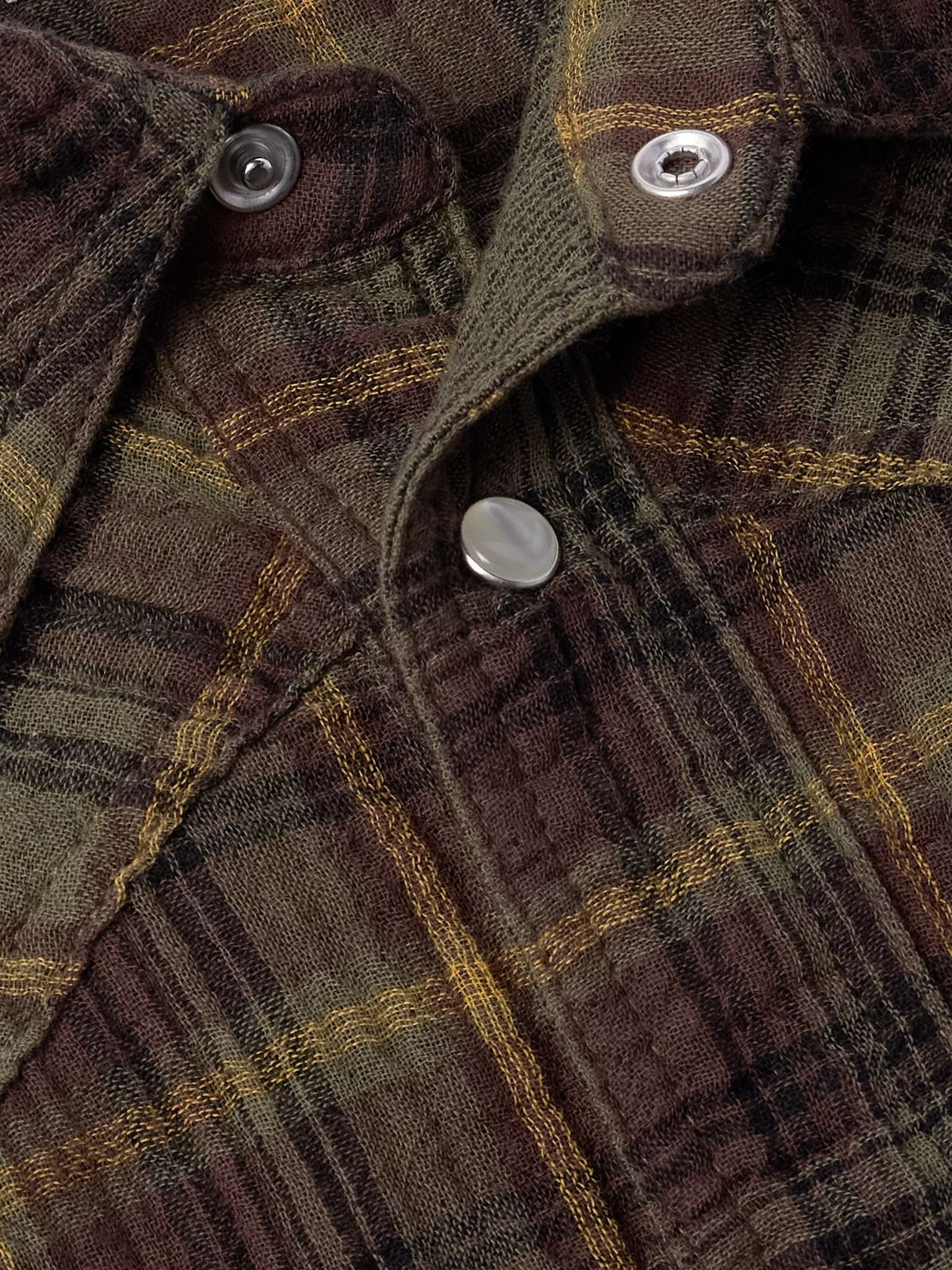 Panema Checked Cotton-Gauze Western Shirt - 4
