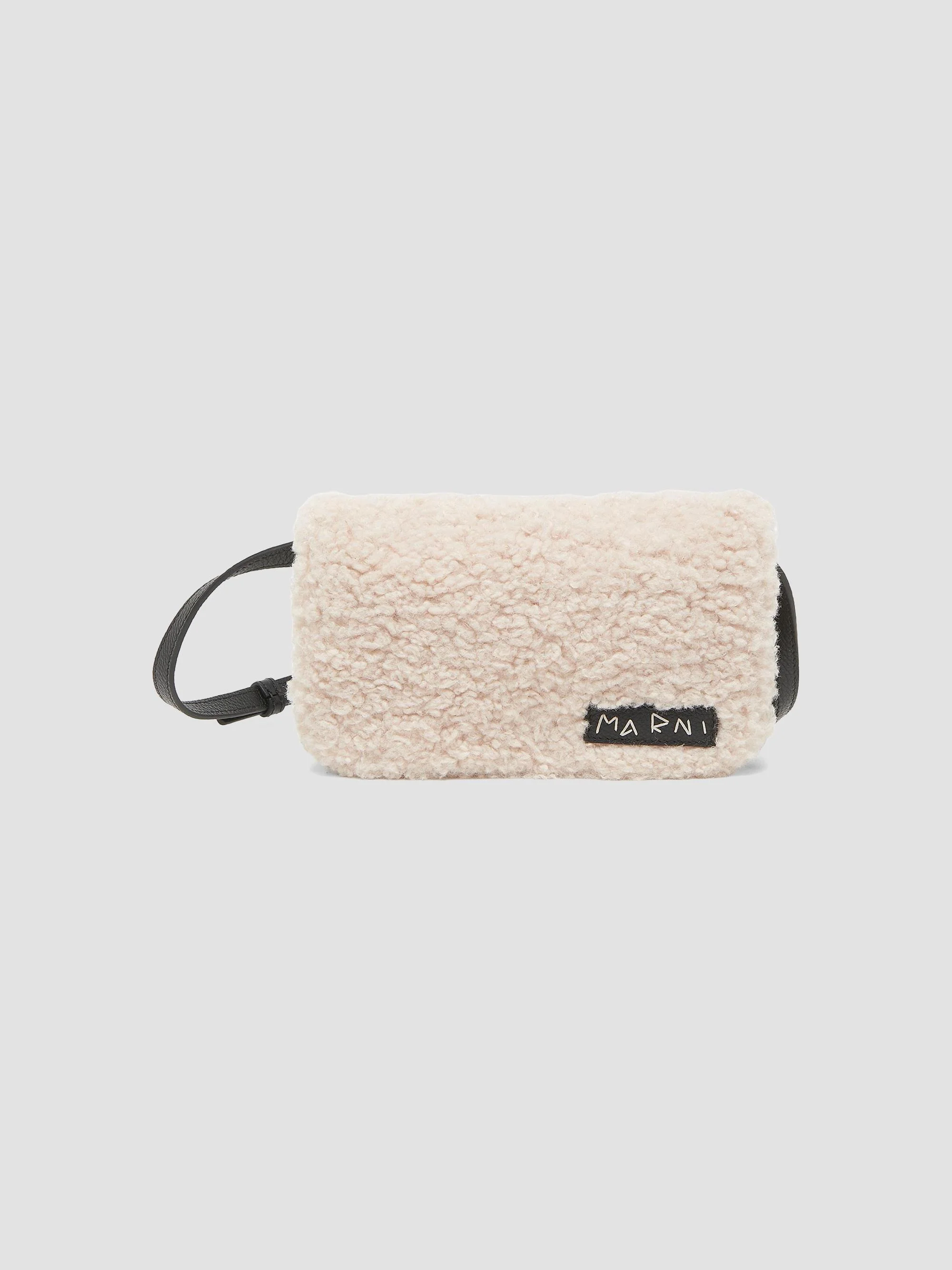 Men's Faux Fur Pochette - Silk White - 1