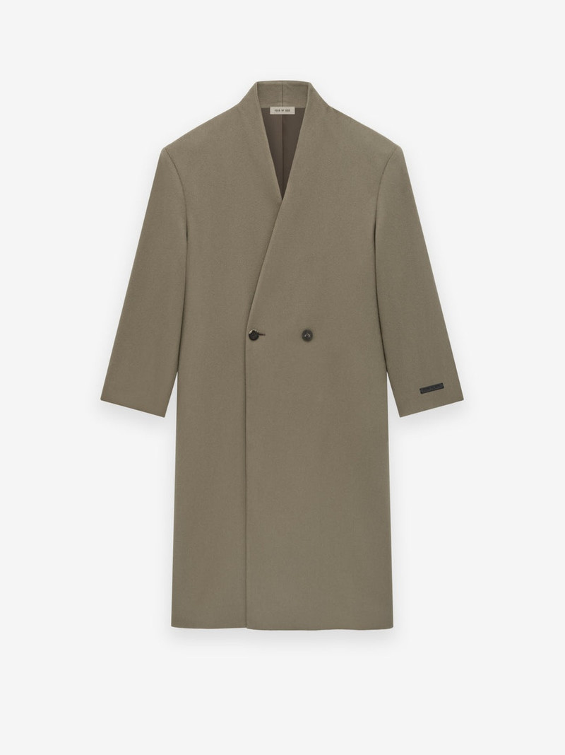 Melton Wool Lapelless Coat 1
