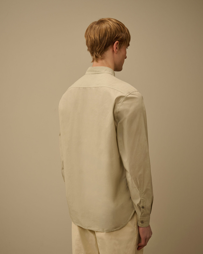 Popeline Long Sleeve Lens Button Shirt 4