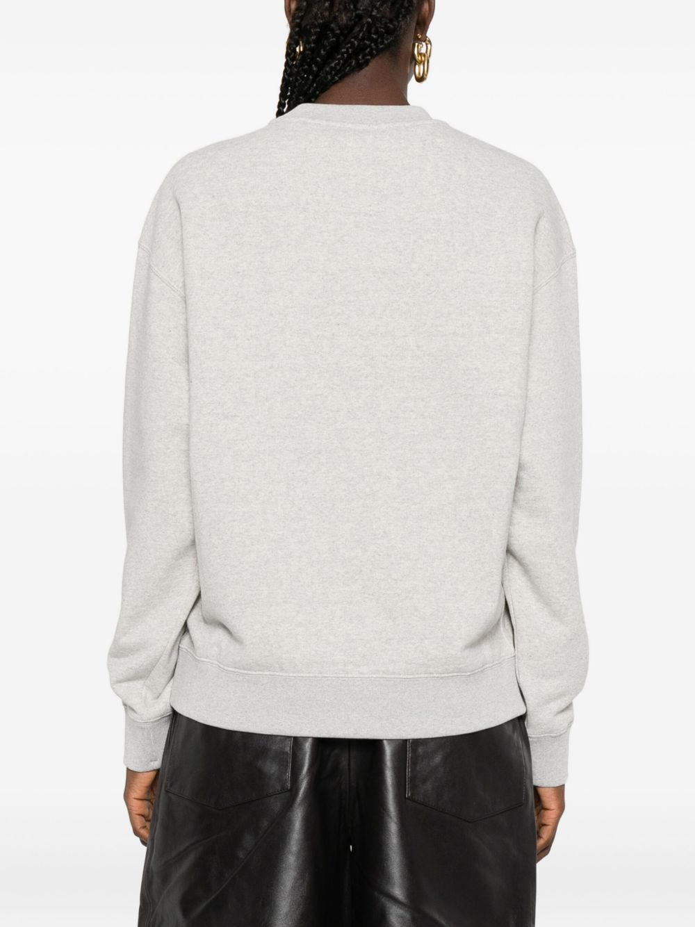 logo-embroidered cotton sweatshirt - 4