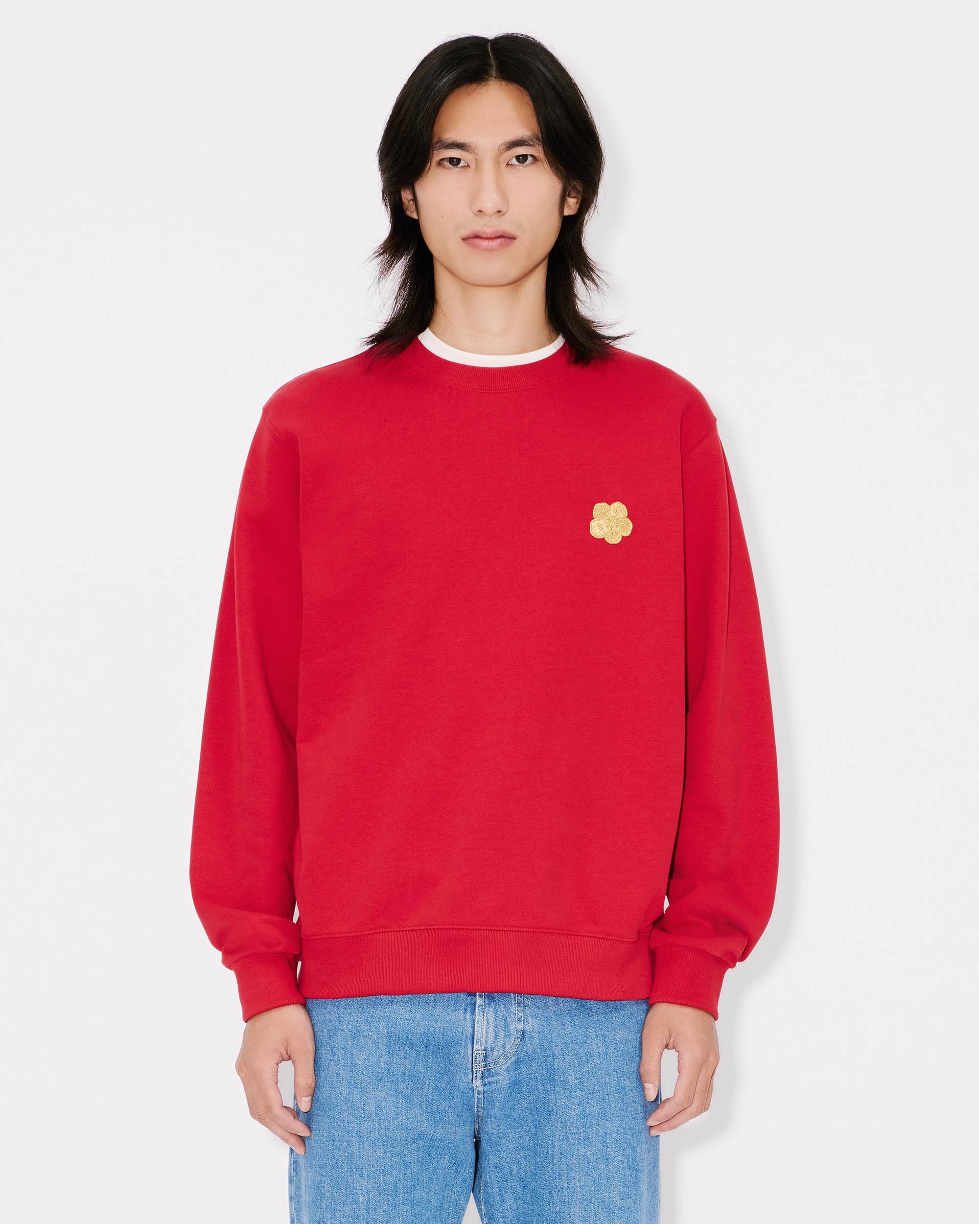 'Boke Flower' embroidered slim sweatshirt in cotton - 3