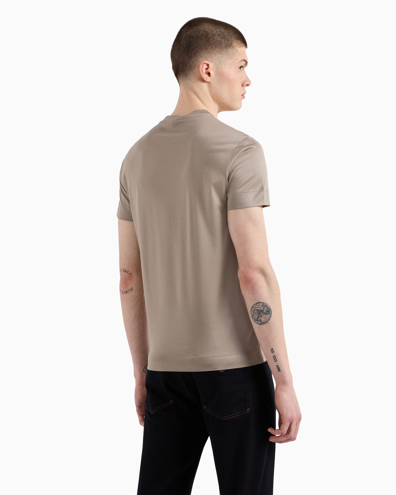 Lyocell-blend jersey T-shirt with ASV EA logo raised embroidery - 3