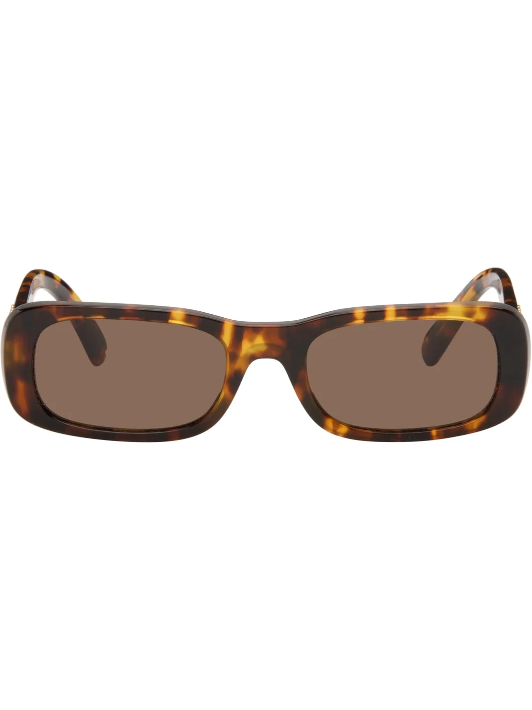 Brown Rectangular Sunglasses - 1