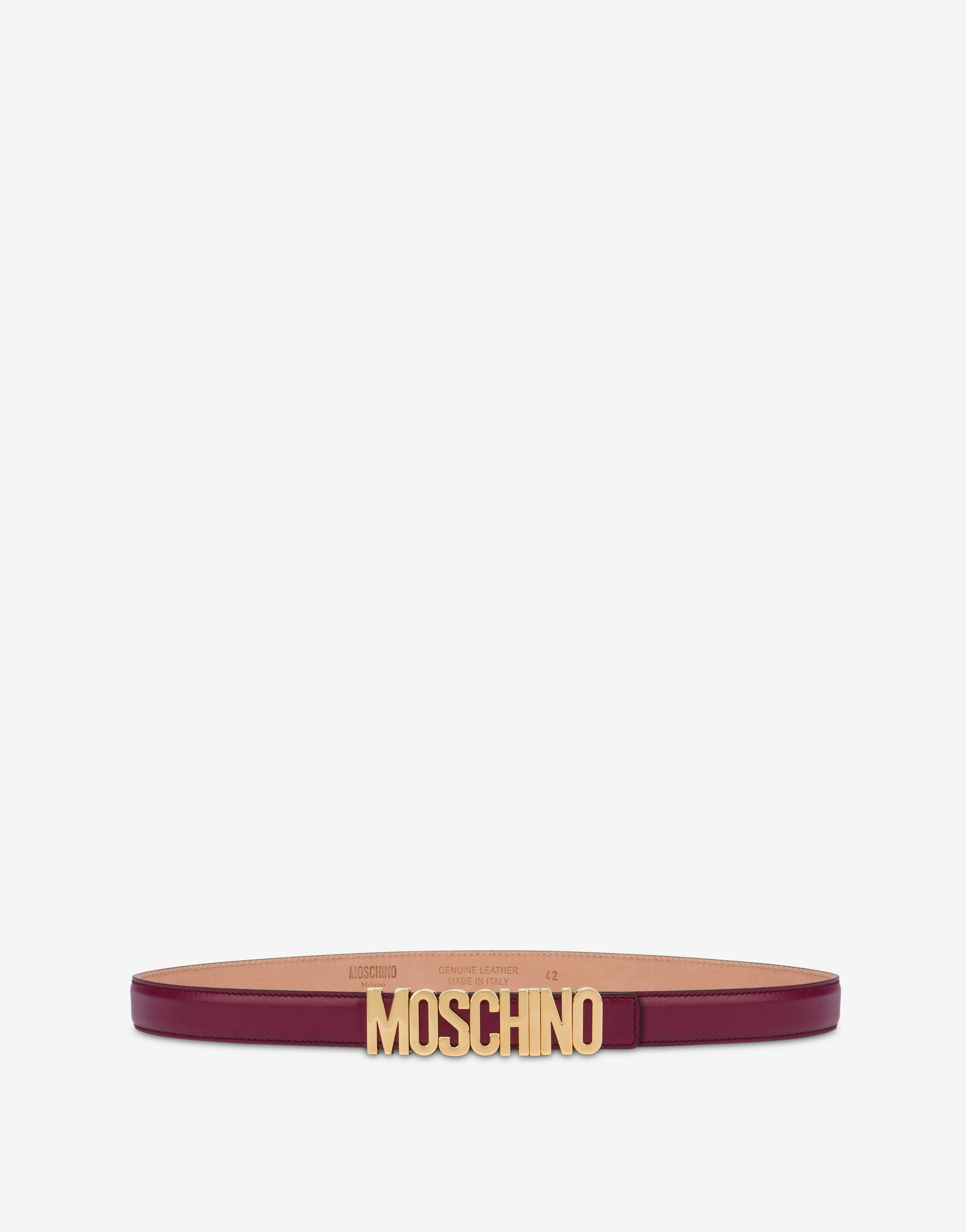 LETTERING LOGO CALFSKIN BELT - 1