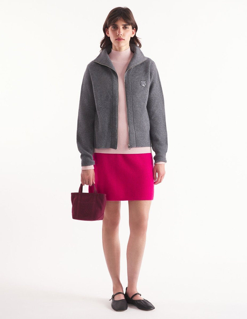 Maison Kitsuné BOLD FOX HEAD PATCH SHORT RIBBED SKIRT outlook