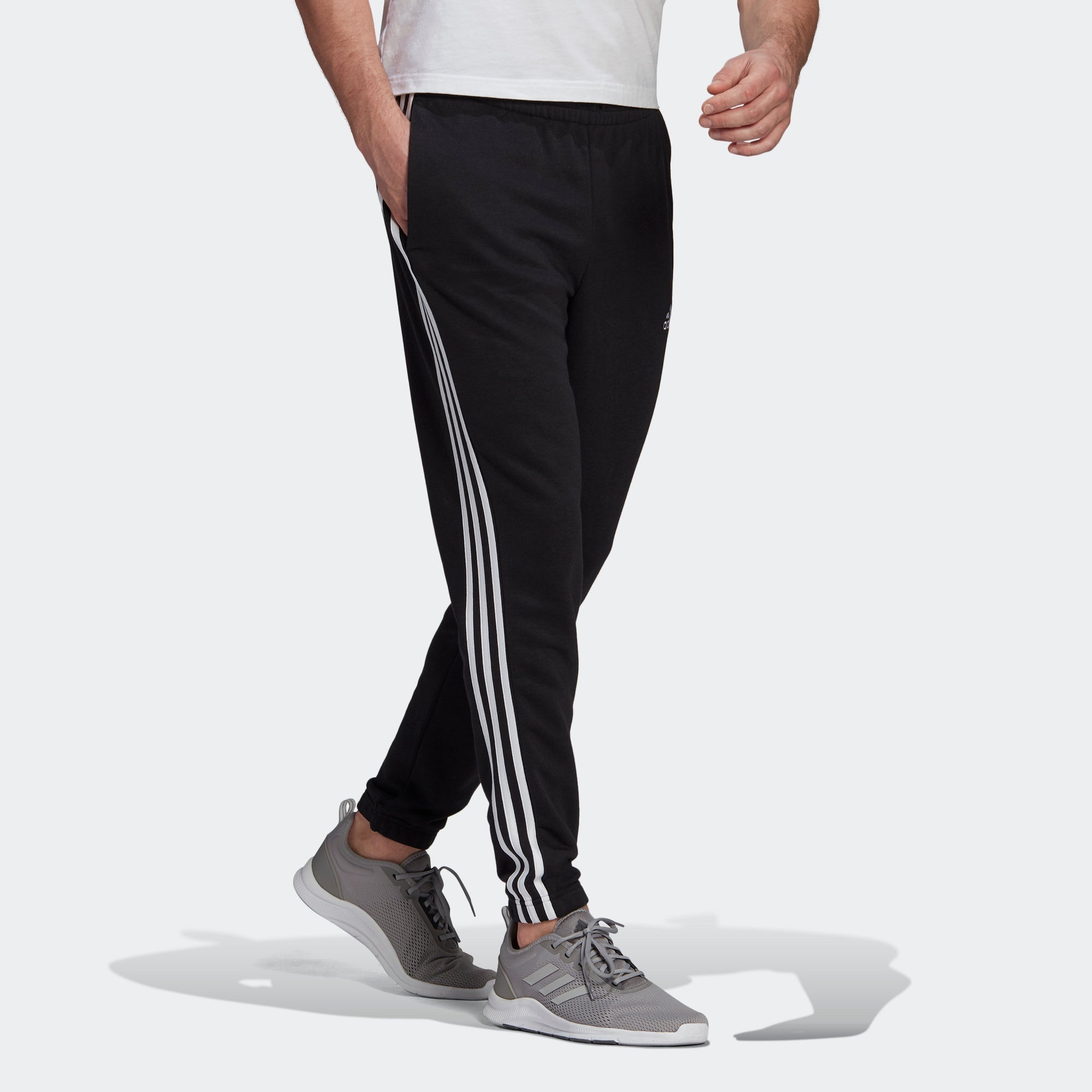 adidas M 3s Ft Te Pt Casual Sports Classic Stripe Bundle Feet Long Pants Black GK8829 - 5