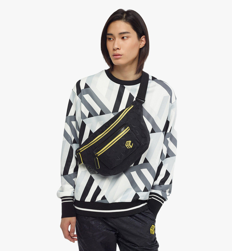 MCM Après-Ski Fursten Belt Bag in Cubic Jacquard Nylon outlook
