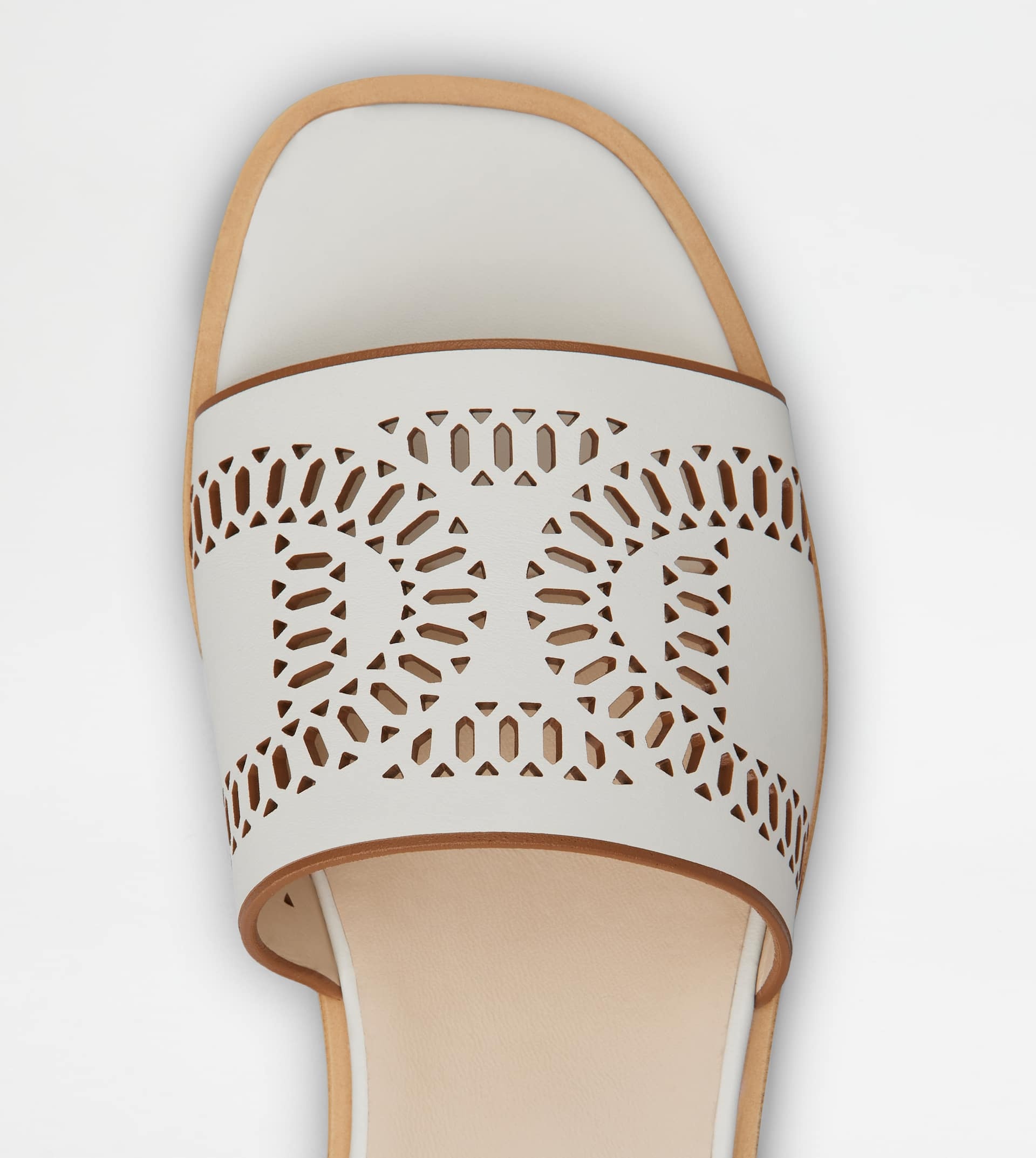 KATE SANDALS IN LEATHER - WHITE - 4