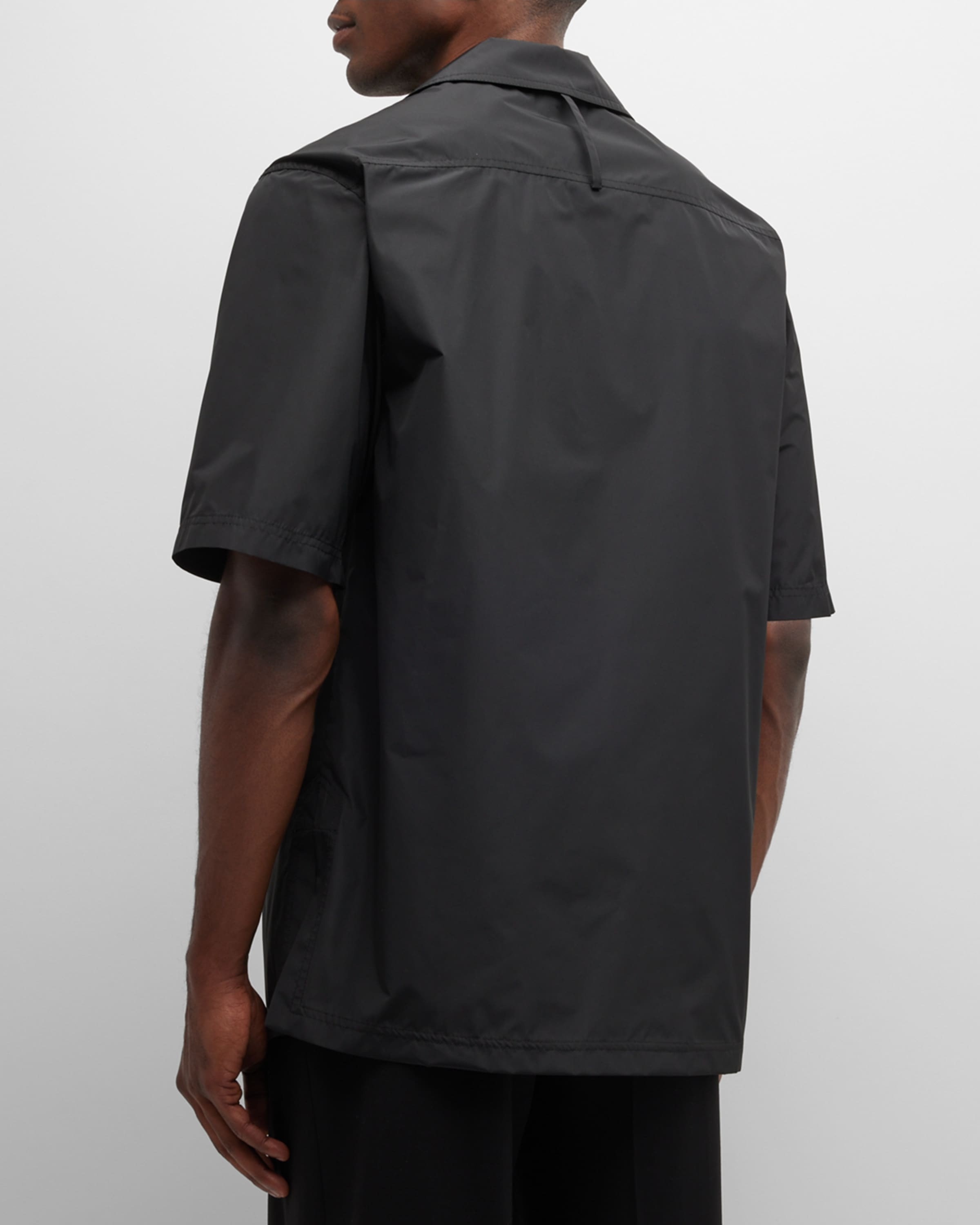 Men's Solid Taffeta Camp Shirt - 3